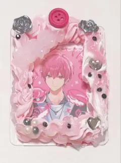 ホイップデコトレカケース ピンク ハンドメイド