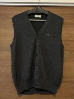 クロコダイル ベスト　vネック L グレー