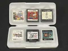 ニンテンドー 3DS/DS用【カードケース 6】ソフト6本付き｜ホワイト