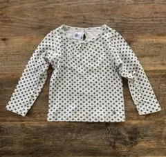 ⭐︎中古品⭐︎プチバトー ドット柄長袖カットソー 24m/86cm