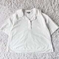 極美品 マーガレットハウエル 23SS コットンリネンシャツ セーラー