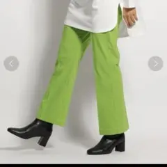 【niko and 】ギンガムチェックフレアパンツ 緑 Mサイズ