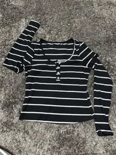 SHEIN 白黒ボーダー　トップス