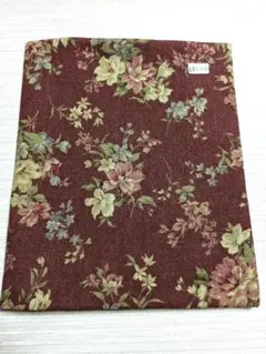 赤茶色の花柄 綿生地 68×110 cm