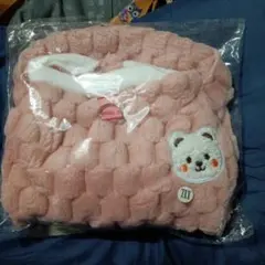 ピンク クマ刺繍 フリース犬用洋服