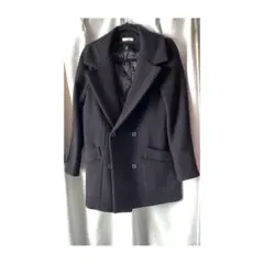 ダブルブレスト チェスターコート　ブラック