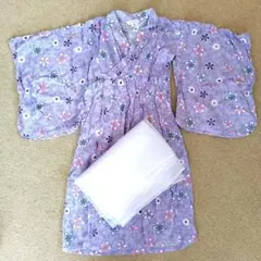 3can4on花柄　浴衣風ワンピース