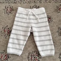 ベビー ホワイト/グレー ストライプ パンツ
