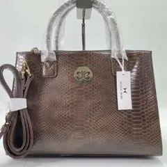 【新品未使用】HANAE MORI ハンドバッグ 2way フォーマル 茶色