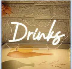 Drinks ネオンサイン 3段階調光可能 LEDネオン看板