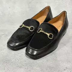美品　ビームス　BEAMS (36) レザービットローファー　スリッポン　黒