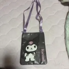 Kuromi ポーチ グレー ピンク