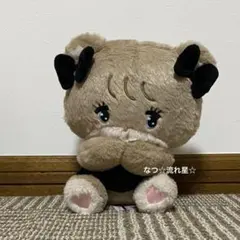 mikko BLACK RIBBON BIGぬいぐるみ ラテ