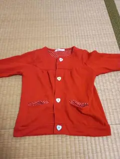 赤いコットンシャツ 95cm未満