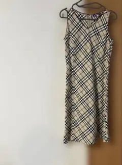 BURBERRY BLUE LABEL チェック柄ノースリーブワンピース 38