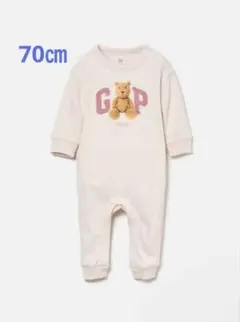 『新品』babyGap 裏毛スウェット長袖ロンパース 70㎝