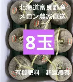 冷蔵便お届け】夕張メロン個選品6玉8kg 1玉1.3kg前後※掲載は関東価格