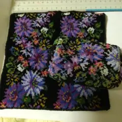 フェイラー花柄刺繍 コインケース・ポーチセット