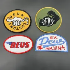 【4枚セット】デウスエクスマキナ 刺繍ワッペン DEUS カスタム アイロン接着