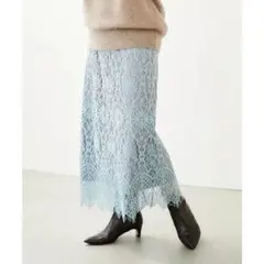 ルクールブラン コード レース ストレートスカート サンクス 花柄