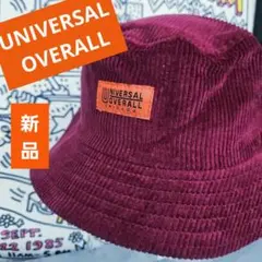 新品⭐ユニバーサルオーバーオール コーディロイバケットハットユニセックス ワイン