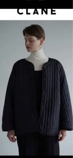 clane クラネ リバーシブルボアジャケット　ブラック
