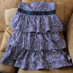 JILL STUART サイズ2！紫色のバラ模様キャミソール！ミニワンピース
