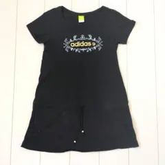 【adidas】 半袖 カットソー ブラック チュニック ワンピース Mサイズのサムネイル