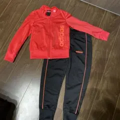 adidas ジャージセット ピンク黒 120 セットアップ　未使用　女の子