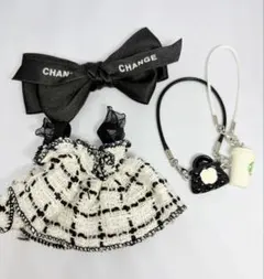 4点セット ラブブ 17cm 洋服 着せ替え 服 ぬい服 labubu ロゴ