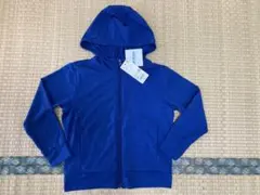 【新品未使用】ユニクロAIRism UVカットメッシュパーカー 120cm青