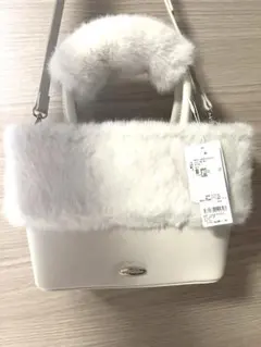 2WAYファーコンビバッグ　エコファーコンビマルチウェイトート　新品