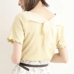 マジェスティックレゴン　バックビッグリボントップス　新品　タグ付き