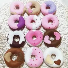 【即購入OK】フェルトドーナツ12個セット⑥　知育玩具　フェルトままごと