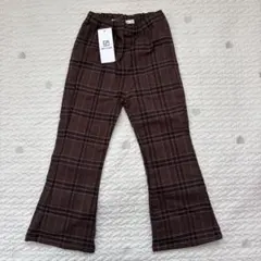 デビロック✴︎ブラウン系チェック 長ズボン 110cm