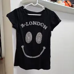 R-LONDON ストーン装飾 ブラックTシャツのサムネイル