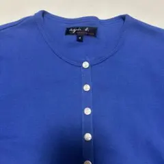 agnès b. アニエスベー　青 カーディガン サイズ1