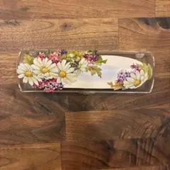 お値下げ！軽量花柄ペイント老眼鏡ケース 透明