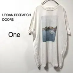 【アーバンリサーチドアーズ】Tシャツ 半袖 プリント 綿100％ ホワイト