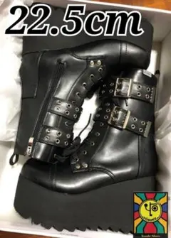Sサイズ yosuke ハトメベルテッド厚底ブーツ ウェッジソール