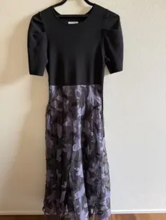 Noela 半袖ドッキングワンピース