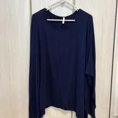 Blanche授乳ケープ　ポンチョ　360度　ネイビー