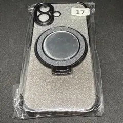iPhone17 MagSafe マグセーフ　スタンド付　ミラーキラキラブラック