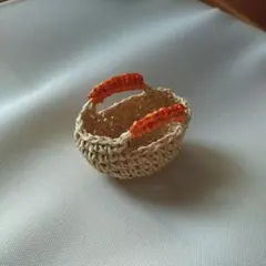 ハンドメイド♡ミニチュアバスケット　マルシェバッグ　ドール用