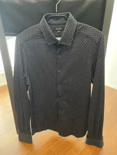 ⭐︎MICHEL KLEIN HOMMEドット柄長袖シャツ46⭐︎のサムネイル