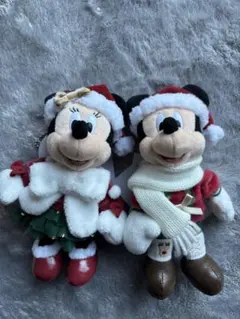 【新品】ディズニーリゾートミッキーミニーぬいぐるみバッジセットクリスマス2025