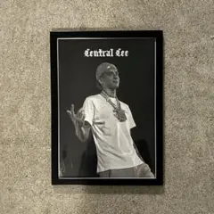 Central Cee モノクロ　ポスター A4サイズ　フレームパロディー