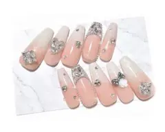 ベイビーブーマー ネイルチップ ワンホン スナ系 埋め尽くし韓国 ガーリー