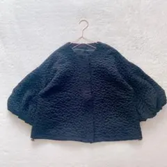 【PICCIN】美品ピッチン　フラワー膨れジャガード　バルーンスリーブジャケット