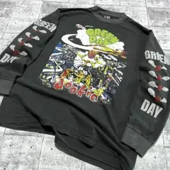 【美品】GREEN DAY スウェットロンT 2XLサイズ 来年2月の来日を控えるGREEN DAY、バンド・マーチが好評につき